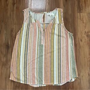 Eden & Olivia Multicolor Striped Tank Top